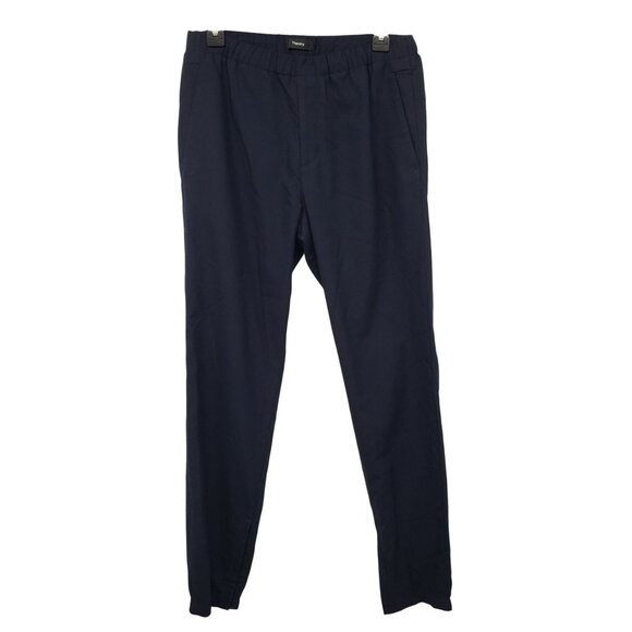 Theory Mens Pier Tech Suiting Navy Blue Jogger Pants S - Picture 1 of 10